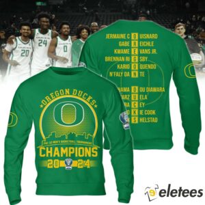 Ducks 2024 Pac 12 Mens Basketball Champions 3D Shirt1