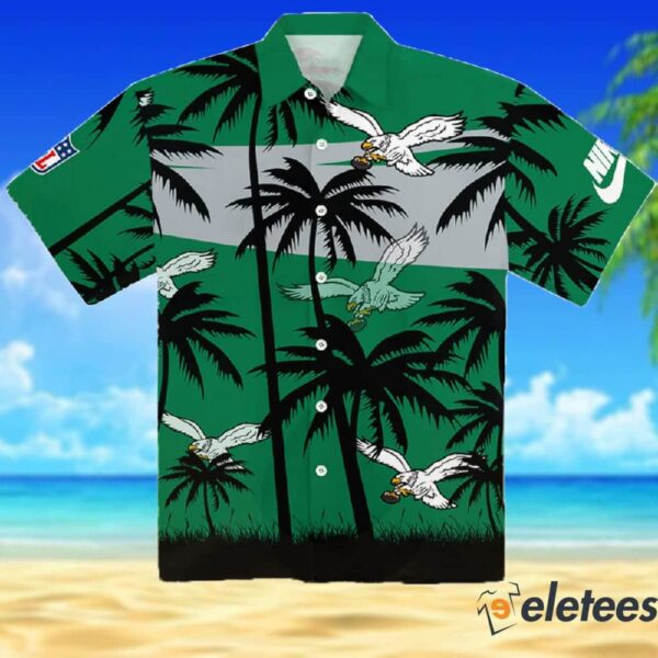 Eagles Saquon Barkley Kelly Green Hawaiian Shirt