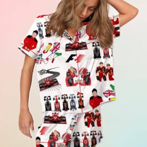 Formula 1 Race Cars And Drivers Star Pajama Set