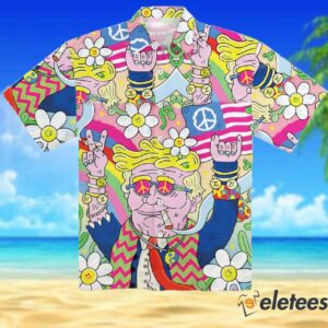 Funny Hippie Trump Meme Hawaiian Shirt 1