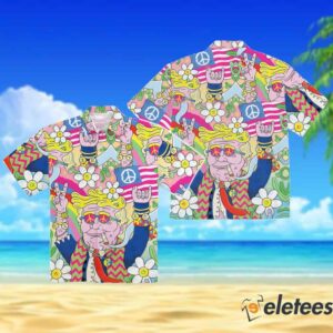 Funny Hippie Trump Meme Hawaiian Shirt 3