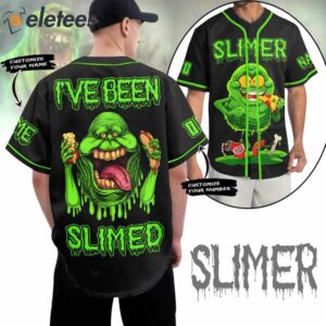 Ghostbusters Ive Been Slimed Baseball Jersey