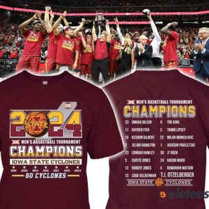 Go Cyclones 2024 Big 12 Mens Basketball Tournament Champions Shirt1