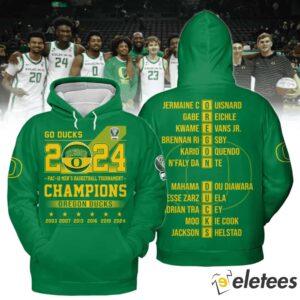 Go Ducks 2024 Pac-12 Men's Basketball Tournament Champions Shirt