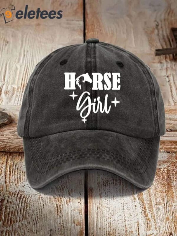 Horse Girl Horse Lover Printed Hat