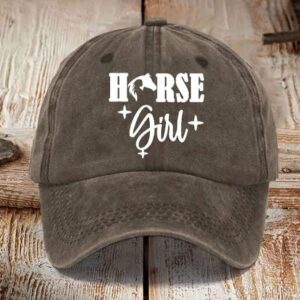 Horse Girl Horse Lover Printed Hat1