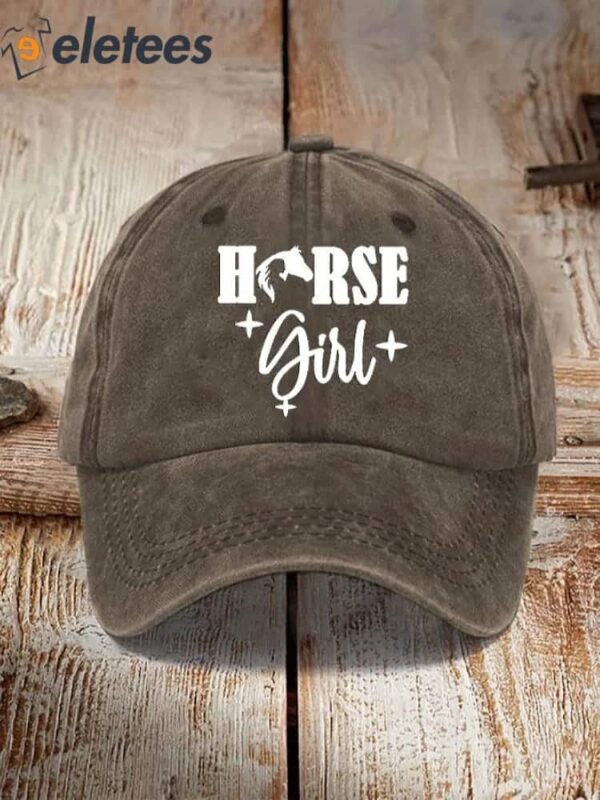 Horse Girl Horse Lover Printed Hat