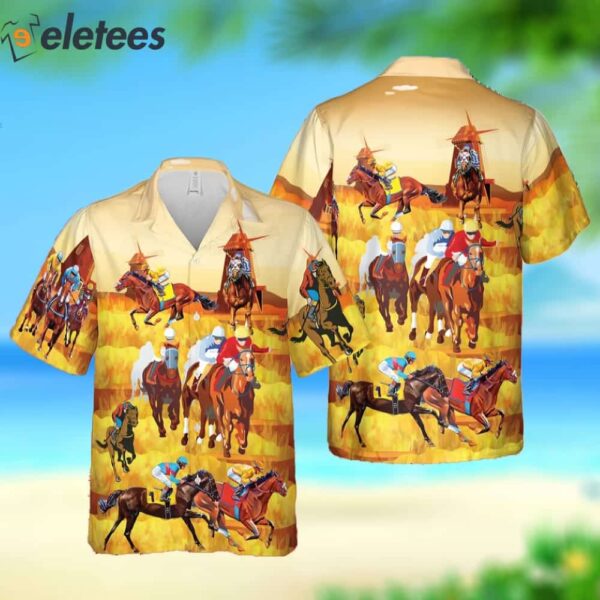 Horse Racing Kentucky Derby All Over Print Hawaiian Shirt For Summer