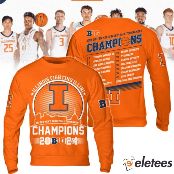 Illinois Basketball Big Ten Champions 2024 Shirt