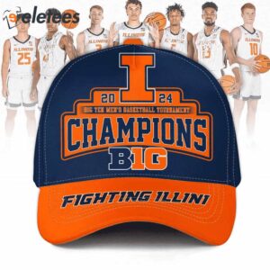 Illinois Big Ten Mens Basketball Champions 2024 3D Cap