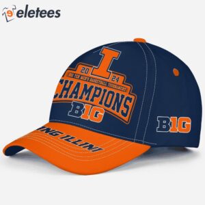 Illinois Big Ten Mens Basketball Champions 2024 3D Cap1