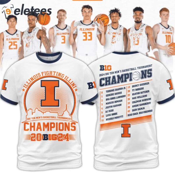 Illinois Big Ten Men’s Basketball Tournamet Champions 2024 Shirt