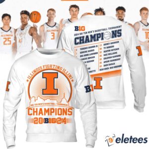 Illinois Big Ten Mens Basketball Tournamet Champions 2024 Shirt1
