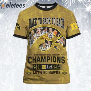 Iowa Hawkeyes Big Ten Women's Basketball Tournament Champions 2024 Shirt