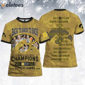 Iowa Hawkeyes Big Ten Womens Basketball Tournament Champions 2024 Shirt 3