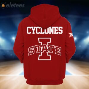 Iowa State Cyclones Men Basketball Design Red Hoodie 3