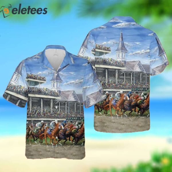 Kentucky Derby Horse Racing 3D All Over Print Hawaiian Shirt