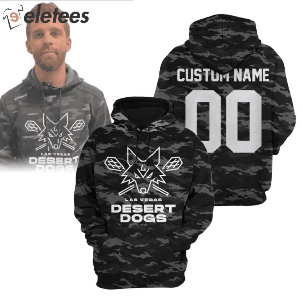 Las Vegas Desert Dogs Camo Custom Name Hoodie