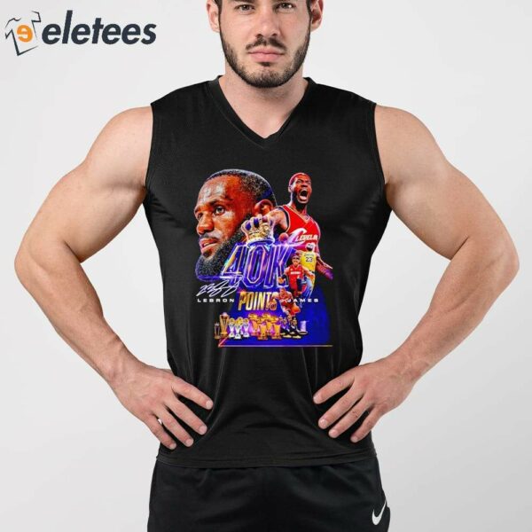 Lebron James 40k Points Signature Shirt