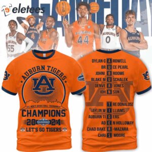 Lets Go Tigers Basketball 2024 SEC Champions 3D Shirt