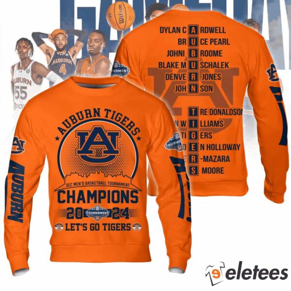 Let’s Go Tigers Basketball 2024 SEC Champions 3D Shirt