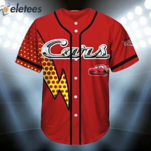 Lightning McQueen Cars Custom Name Baseball Jersey