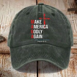 Make America Godly Again Print Baseball Cap2
