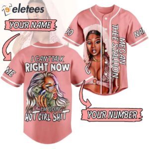 Megan Thee Stallion I Can’t Talk Right Now I’m Doing Hot Cirl Shit Baseball Jersey