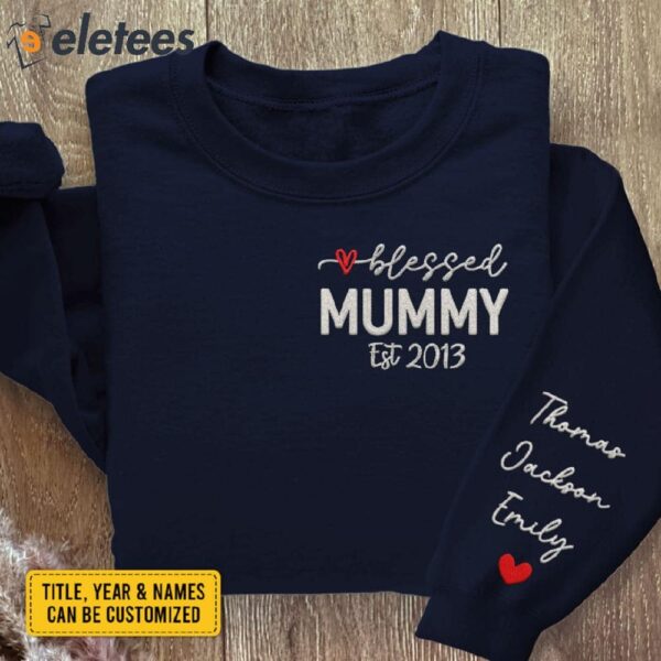 Mother’s Love Is Peace – Family Personalized Custom Unisex Embroidered Sweatshirt