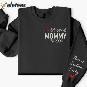 Mothers Love Is Peace Family Personalized Custom Unisex Embroidered Sweatshirt1