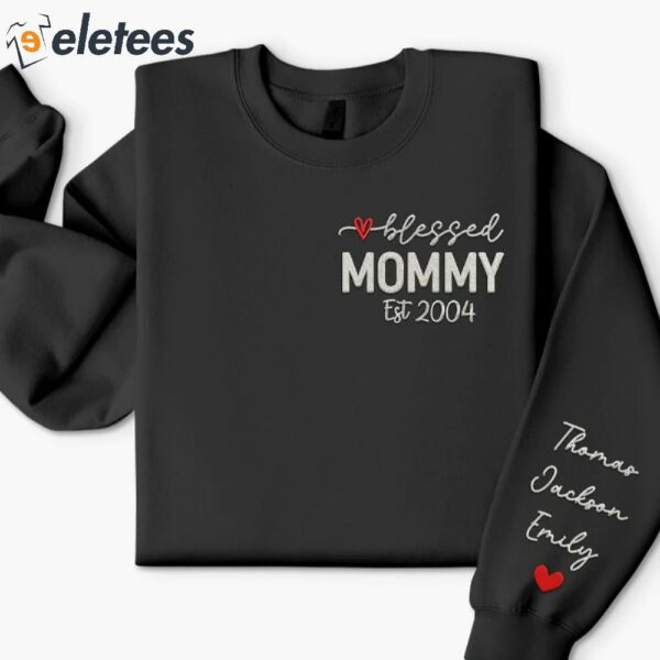 Mother’s Love Is Peace – Family Personalized Custom Unisex Embroidered Sweatshirt