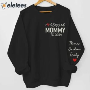 Mothers Love Is Peace Family Personalized Custom Unisex Embroidered Sweatshirt2