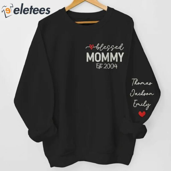 Mother’s Love Is Peace – Family Personalized Custom Unisex Embroidered Sweatshirt