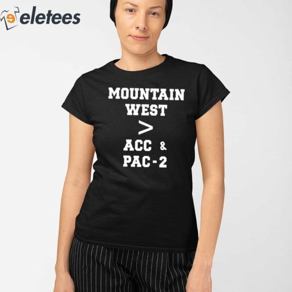 Mountain West Acc & Pac-2 Shirt