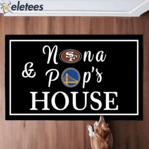 Nana and Pops House 49ers Golden State Doormat1