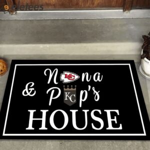 Nana and Pops House Chiefs Royals Doormat1
