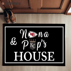 Nana and Pops House Chiefs Royals Doormat2