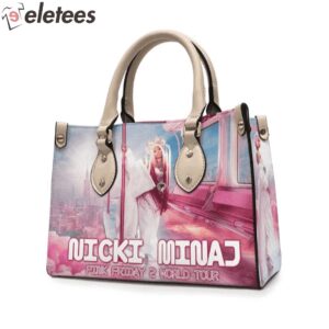 Nicki Minaj Pink Friday 2 World Tour Leather Print Bag1