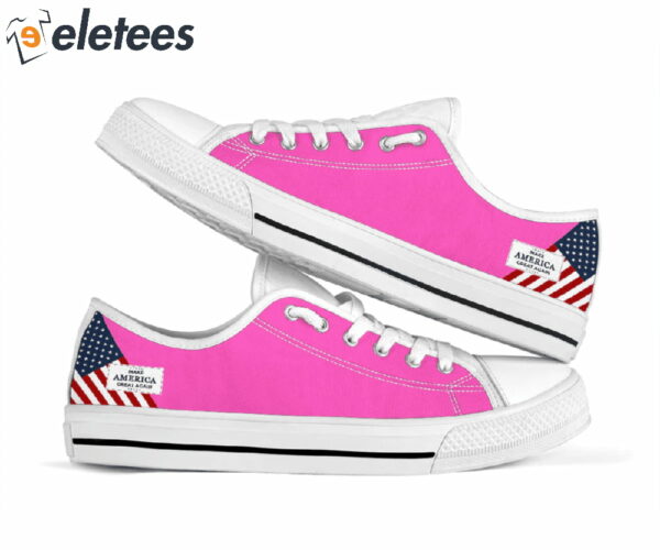 PINK MAGA LOW TOP SHOES