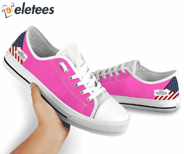 PINK MAGA LOW TOP SHOES