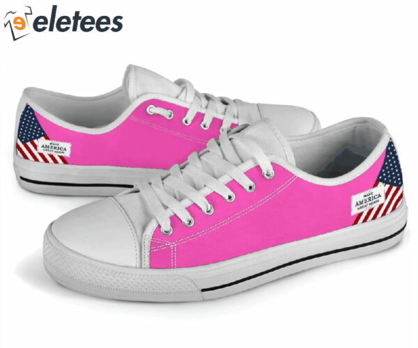 PINK MAGA LOW TOP SHOES