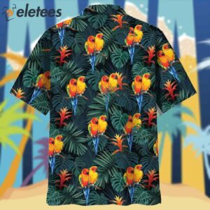 Parrot Dark Green Tropical Hawaiian Shirt1