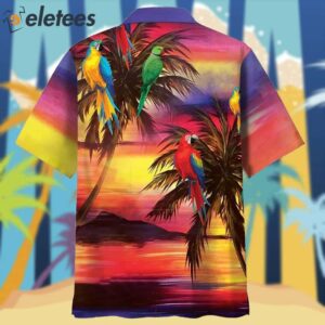 Parrot Sunset Beach Hawaiian Shirt1