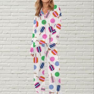 Pickleball Graphic Long Sleeve Pajama Set 3