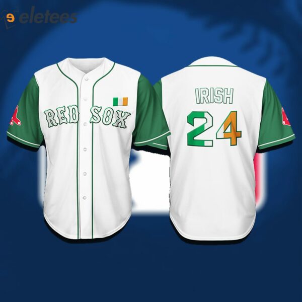 Red Sox Irish Celebration Baseball Jersey 2024 Giveaway