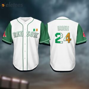 Red Sox Irish Celebration Baseball Jersey 2024 Giveaway 2