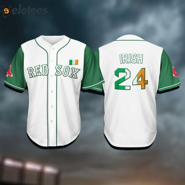 Red Sox Irish Celebration Baseball Jersey 2024 Giveaway