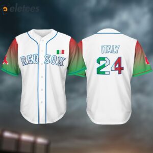 Red Sox Italian Celebration Baseball Jersey 2024 Giveaway