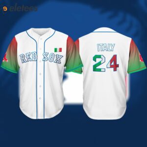 Red Sox Italian Celebration Baseball Jersey 2024 Giveaway 2