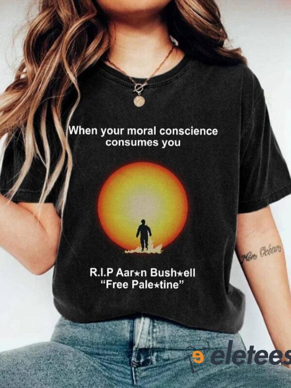 Retro When Your Moral Conscience Consumes You Rip Aaron Print T-Shirt